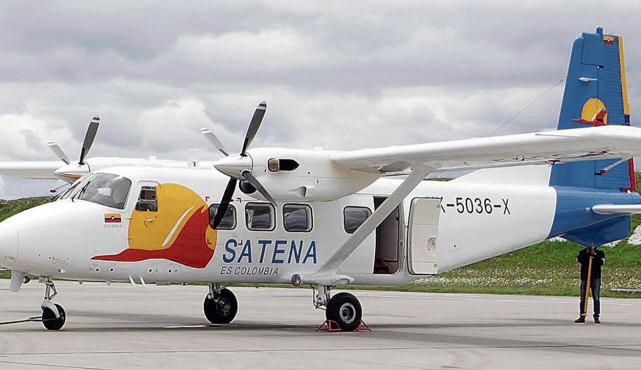Imagen de archivo de un avi&oacute;n de la aerol&iacute;nea colombiana SATENA