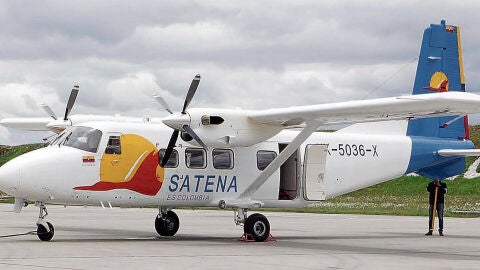 Imagen de archivo de un avi&oacute;n de la aerol&iacute;nea colombiana SATENA