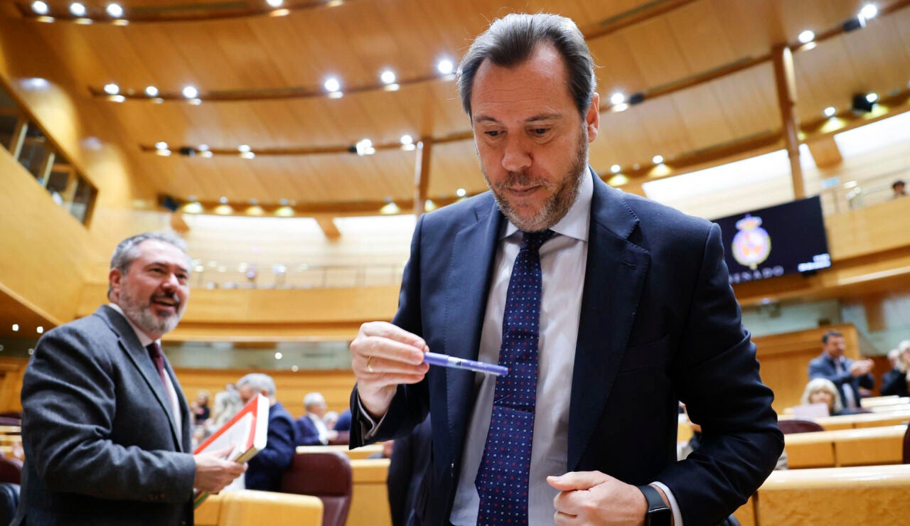 El ministro de Transportes, &Oacute;scar Puente, en el Senado