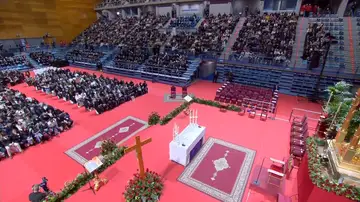 Misa funeral por las víctimas del accidente de Adamuz en Huelva Misa funeral por las víctimas del accidente de Adamuz en Huelva