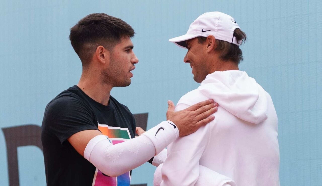 Carlos Alcaraz y Rafa Nadal
