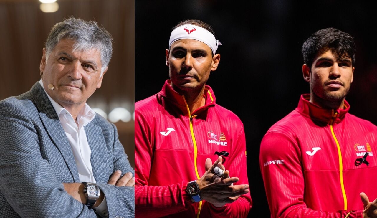 Toni Nadal, Rafa Nadal y Carlos Alcaraz