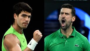 Carlos Alcaraz y Novak Djokovic, finalistas del Open de Australia 2026