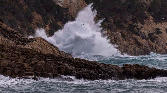 Imagen del oleaje en Baleares