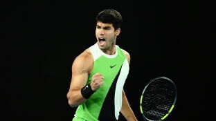 Carlos Alcaraz durante la final del Open de Australia