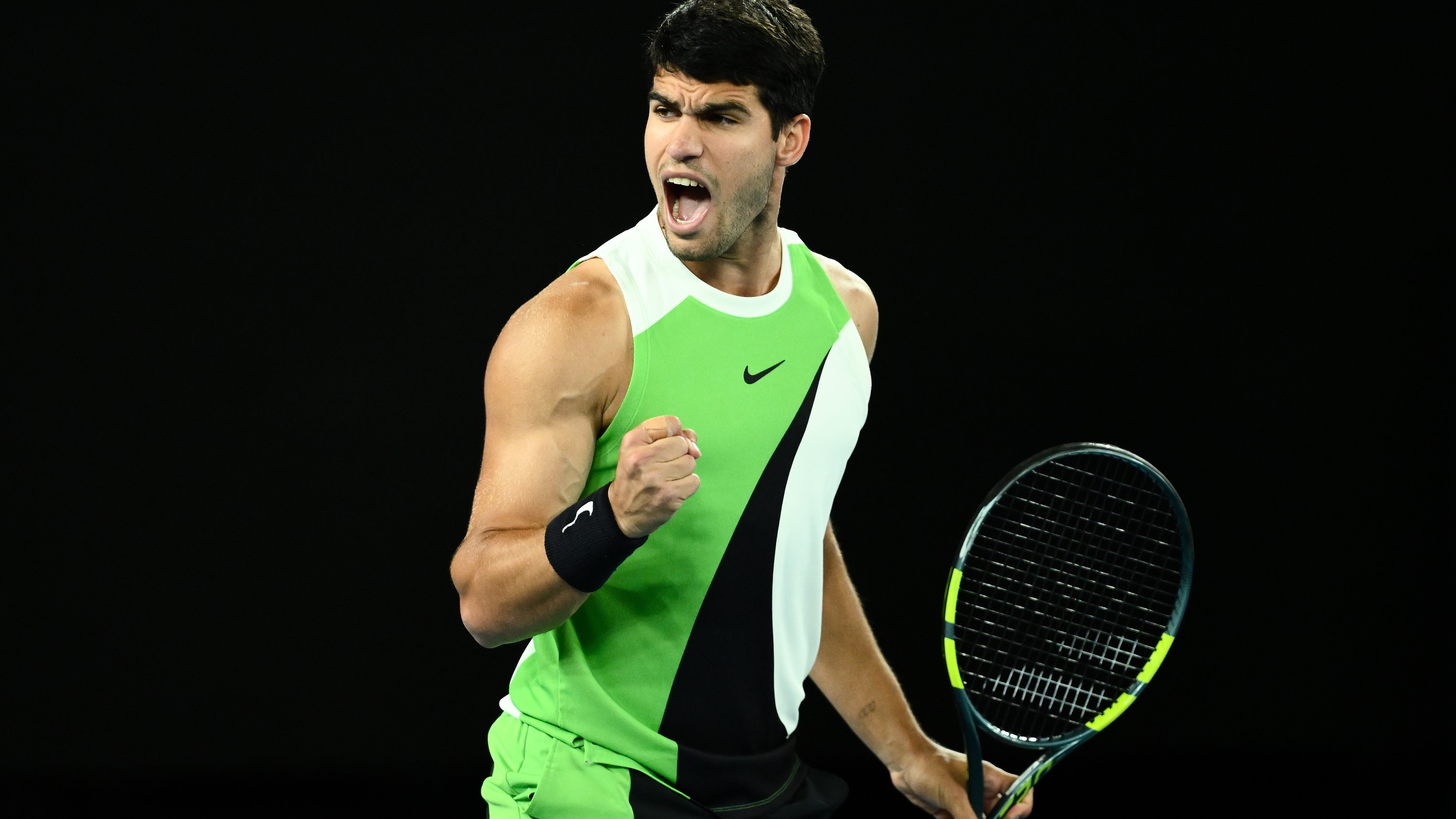 Carlos Alcaraz durante la final del Open de Australia