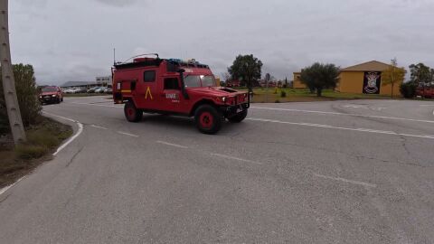 Veh&iacute;culo de la UME desplegado por el temporal