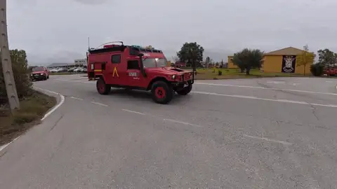 Vehículo de la UME desplegado por el temporal Vehículo de la UME desplegado por el temporal