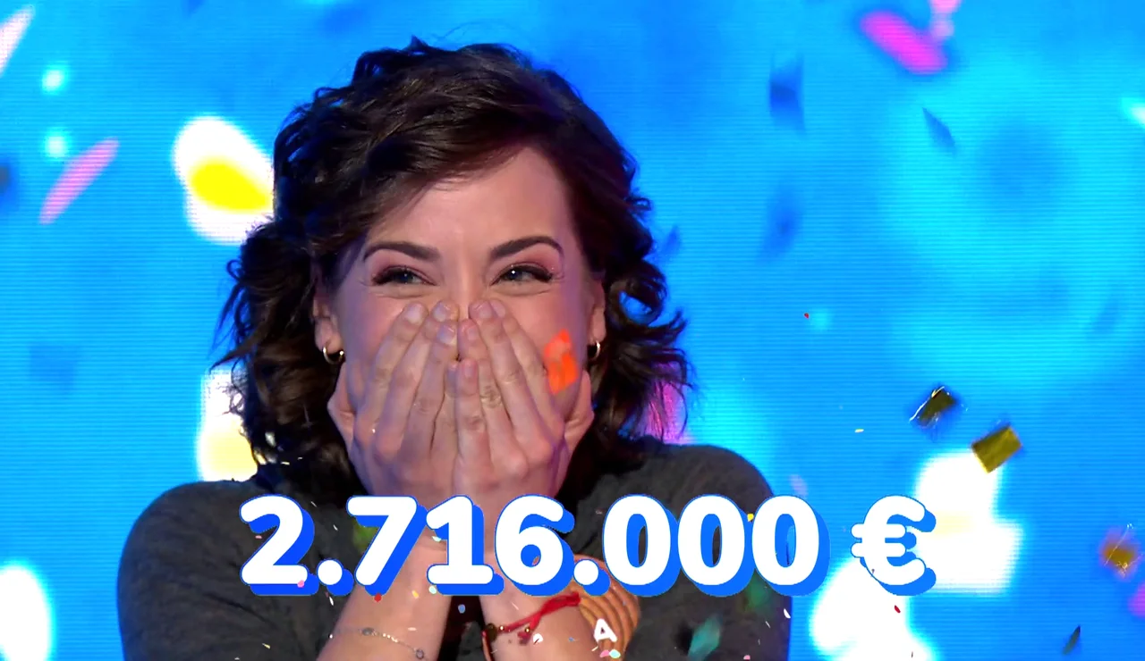Rosa Rodríguez gana 2.716.000 euros en El Rosco, el mayor bote en la historia de Pasapalabra
