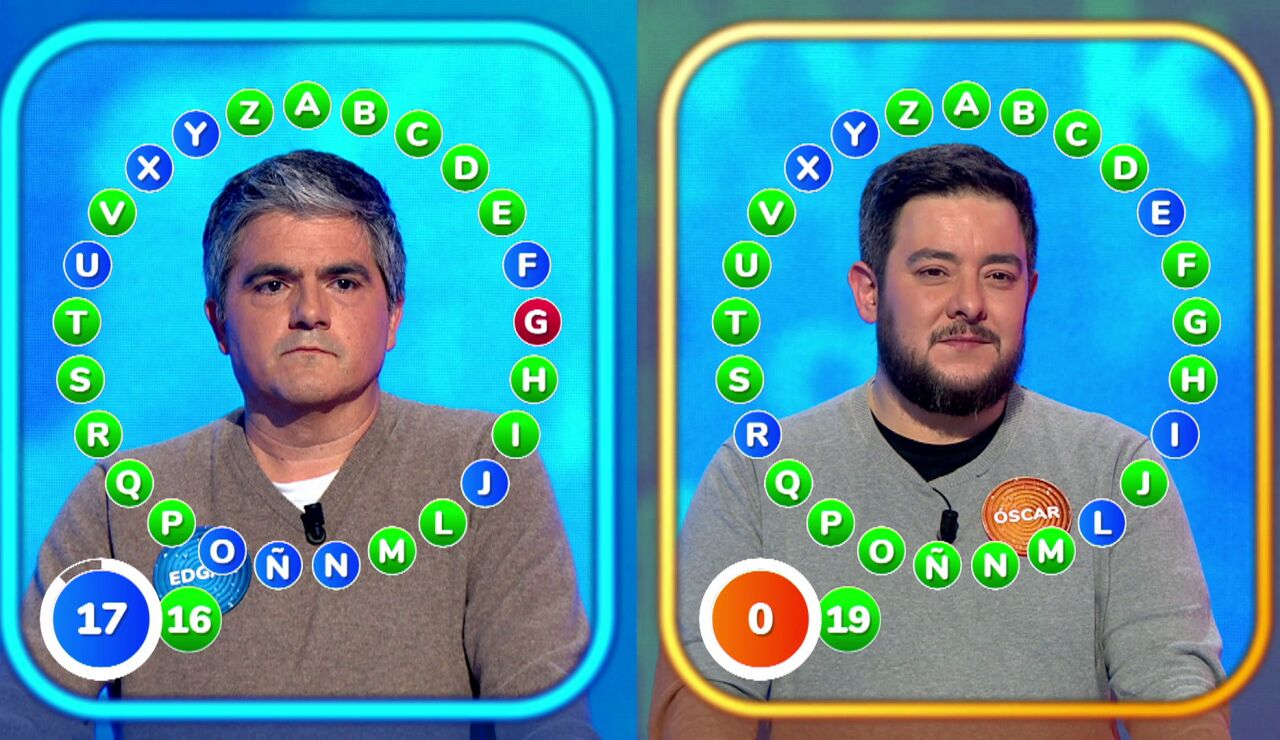 Buen debut: &Oacute;scar presiona a &Eacute;dgar en El Rosco con una primera vuelta de 18 aciertos