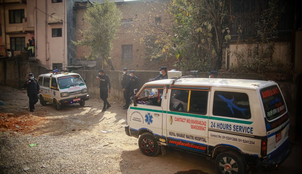 Imagen de archivo de ambulancias en Katmand&uacute;, capital de Nepal