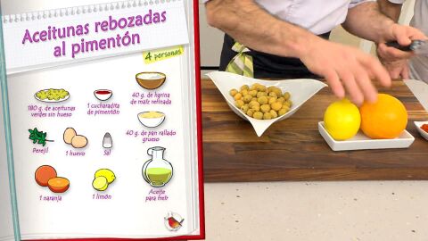Ingredientes Aceitunas rebozadas al pimentón