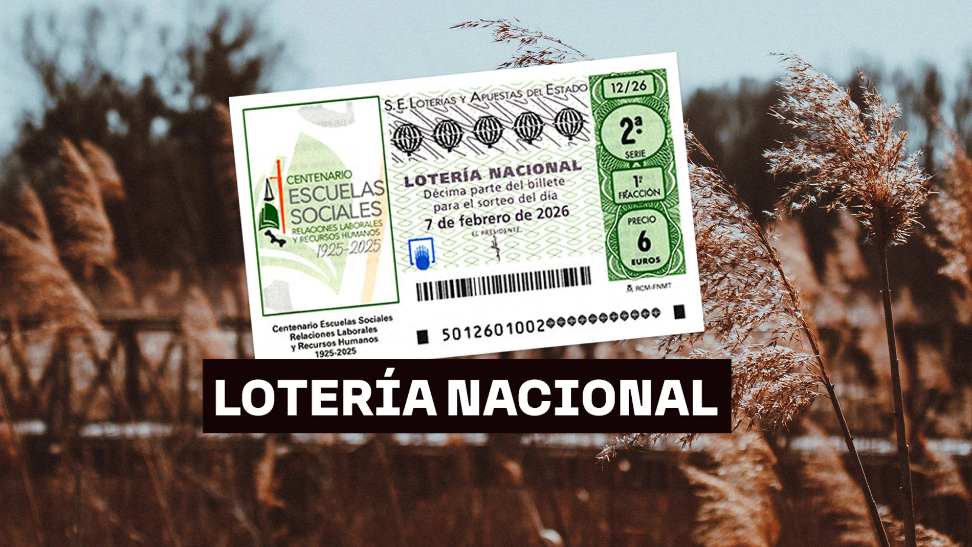 Sorteo Lotería Nacional: Comprobar décimo de hoy sábado 7 de febrero, en directo Sorteo Lotería Nacional: Comprobar décimo de hoy sábado 7 de febrero, en directo