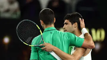 Novak Djokovic y Carlos Alcaraz, tras la final del Open de Australia 2026 Novak Djokovic y Carlos Alcaraz, tras la final del Open de Australia 2026