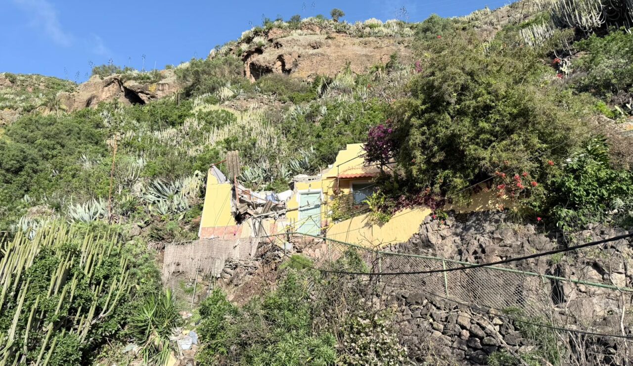 La vivienda que ha sufrido el desprendimiento