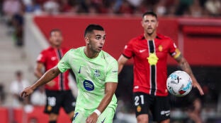 Ferran Torres, en acci&oacute;n ante el Mallorca