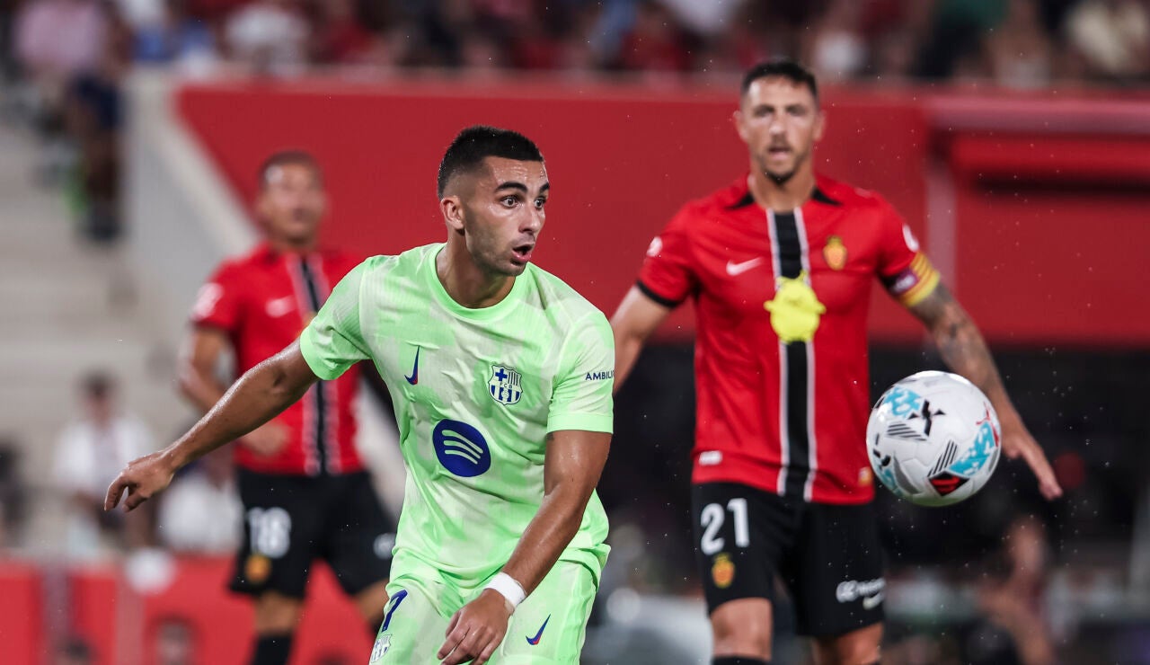 Ferran Torres, en acci&oacute;n ante el Mallorca