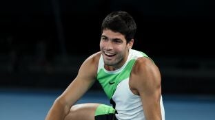 Carlos Alcaraz durante el Open de Australia 2026