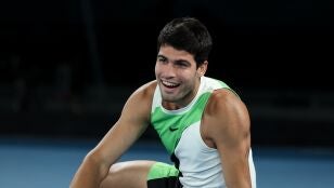 Carlos Alcaraz durante el Open de Australia 2026