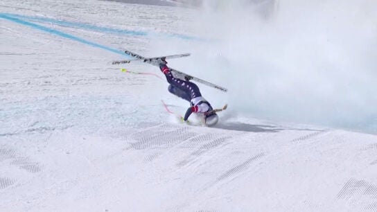 La espeluznante ca&iacute;da de Lindsey Vonn