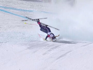 La espeluznante ca&iacute;da de Lindsey Vonn