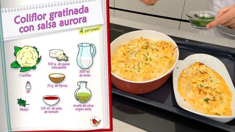 Ingredientes Coliflor gratinada con salsa Aurora