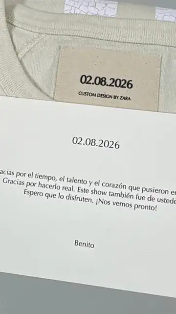 Dedicatoria de Bad Bunny a Zara Dedicatoria de Bad Bunny a Zara