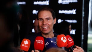 Rafa Nadal se dirige a los medios de comunicaci&oacute;n
