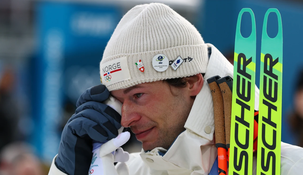 Sturla Holm Laegreid entre lágrimas