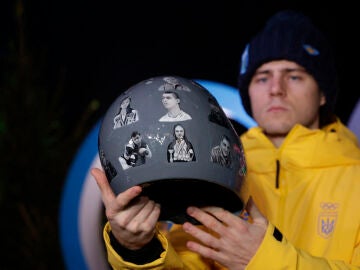 El casco del skeletonista ucraniano Vladyslav Heraskevych 