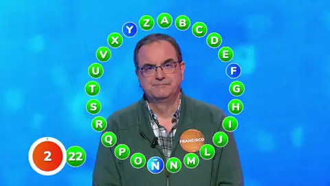 ¡Una primera vuelta de 22 aciertos! Francisco se planta y lanza un órdago a Alejandro en El Rosco ¡Una primera vuelta de 22 aciertos! Francisco se planta y lanza un órdago a Alejandro en El Rosco