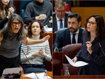 La portavoz de Más MAdrid en la Asamblea, Manuela Bergerot, y la presidenta de la Comunidad de Madrid, Isabel Díaz Ayuso La portavoz de Más MAdrid en la Asamblea, Manuela Bergerot, y la presidenta de la Comunidad de Madrid, Isabel Díaz Ayuso