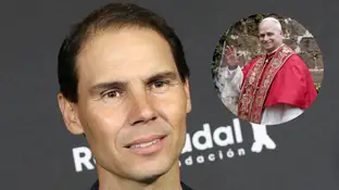 Rafa Nadal y el Papa León XIV Rafa Nadal y el Papa León XIV