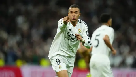 Mbappé durante el Real Madrid-Real Sociedad de Copa del Rey 2025 Mbappé durante el Real Madrid-Real Sociedad de Copa del Rey 2025