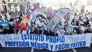 Manifestaci&oacute;n de m&eacute;dicos previa a la huelga de la semana pr&oacute;xima