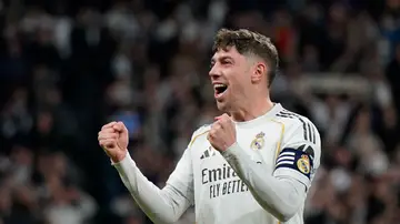 Valverde celebra su gol ante la Real Sociedad Valverde celebra su gol ante la Real Sociedad