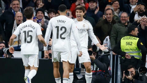 Gonzalo celebra su gol ante la Real Sociedad