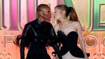Cynthia Erivo y Ariana Grande durante la promoci&oacute;n de Wicked: Parte II