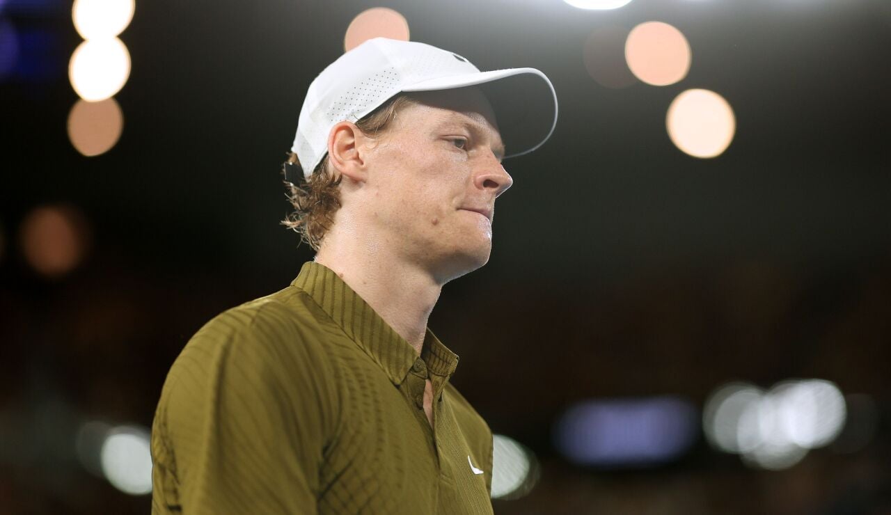 Sinner durante el Open de Australia 2026