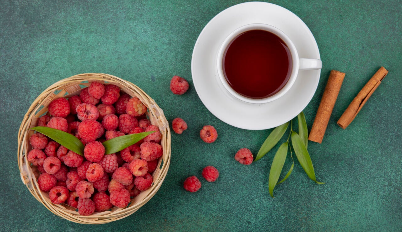 T&eacute; de hojas de frambuesa