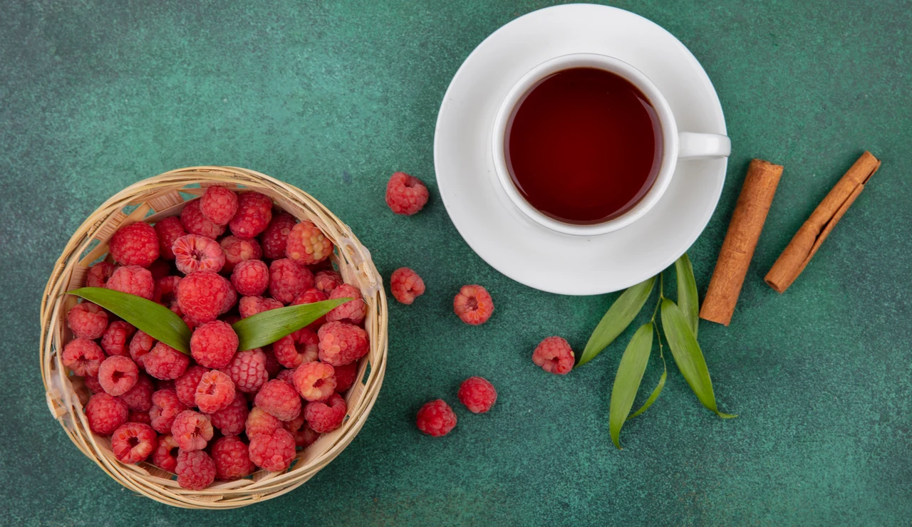 Té de hojas de frambuesa
