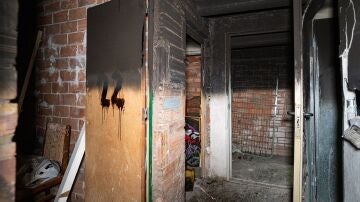 Trastero incendiado en Barcelona