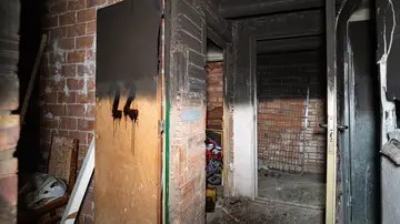 Trastero incendiado en Barcelona Trastero incendiado en Barcelona