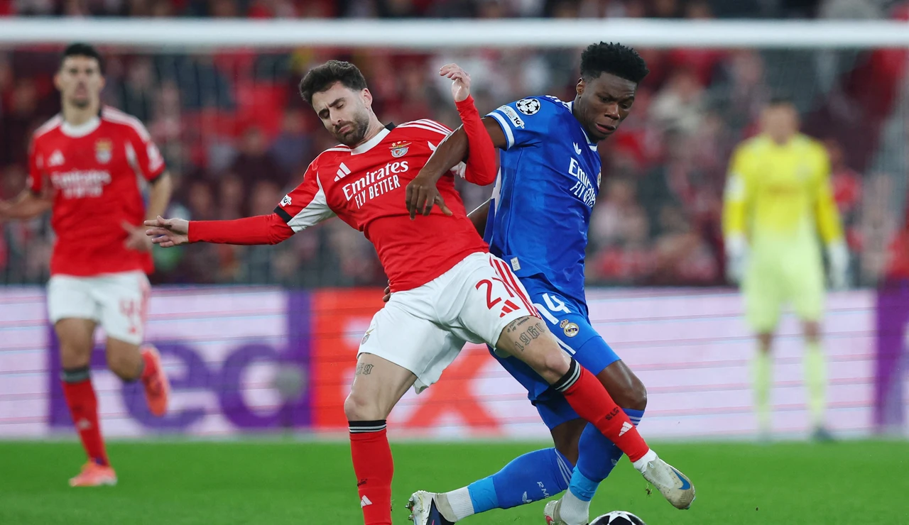 Tchouameni en el partido contra el Benfica