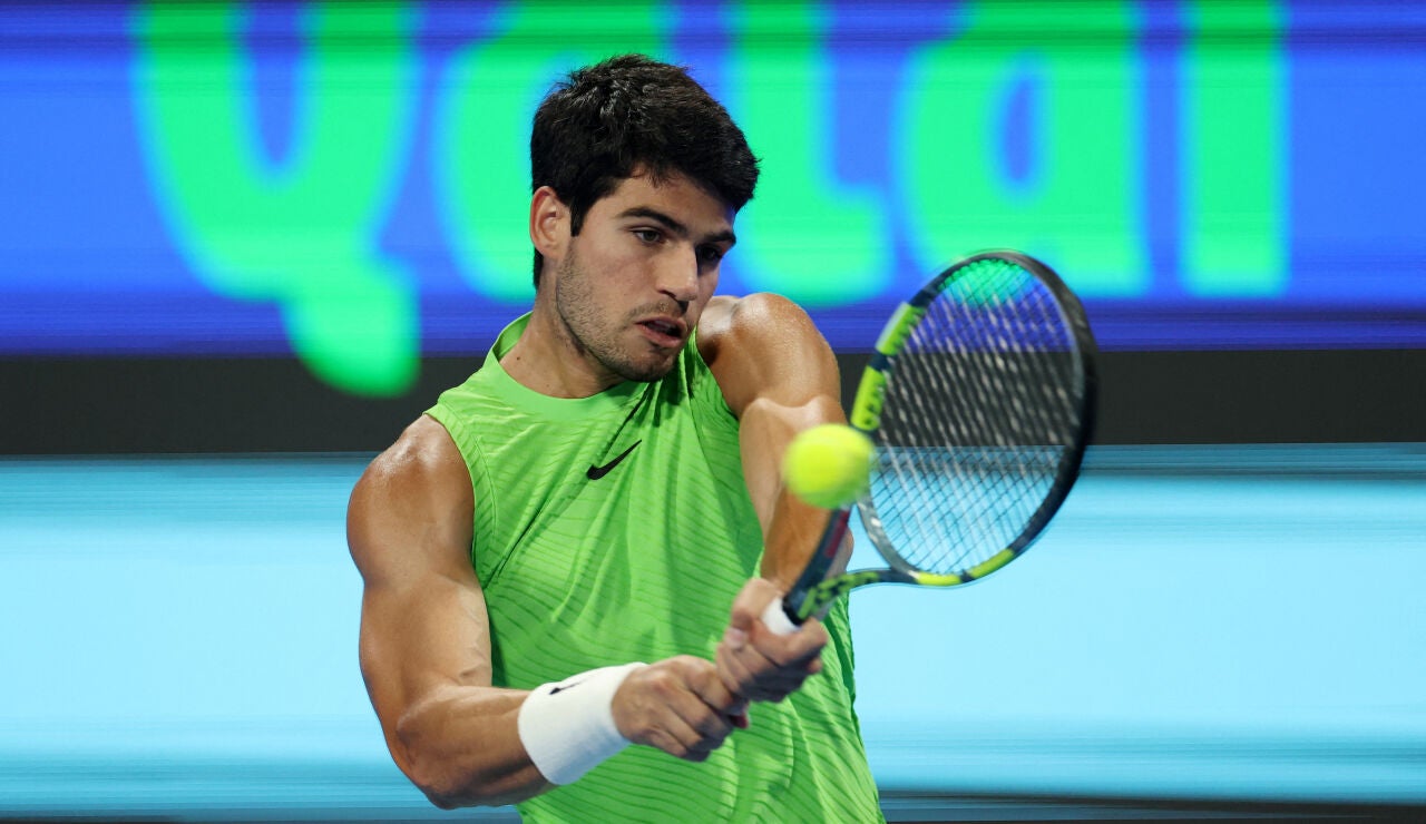 Carlos Alcaraz en el ATP 500 de Doha