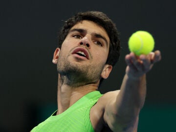 Alcaraz en el partido contra Valentin Royer