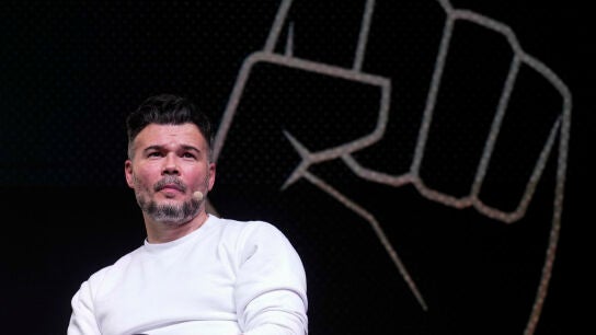 Gabriel Rufi&aacute;n en el acto conjunto sobre la unidad de la izquierda 