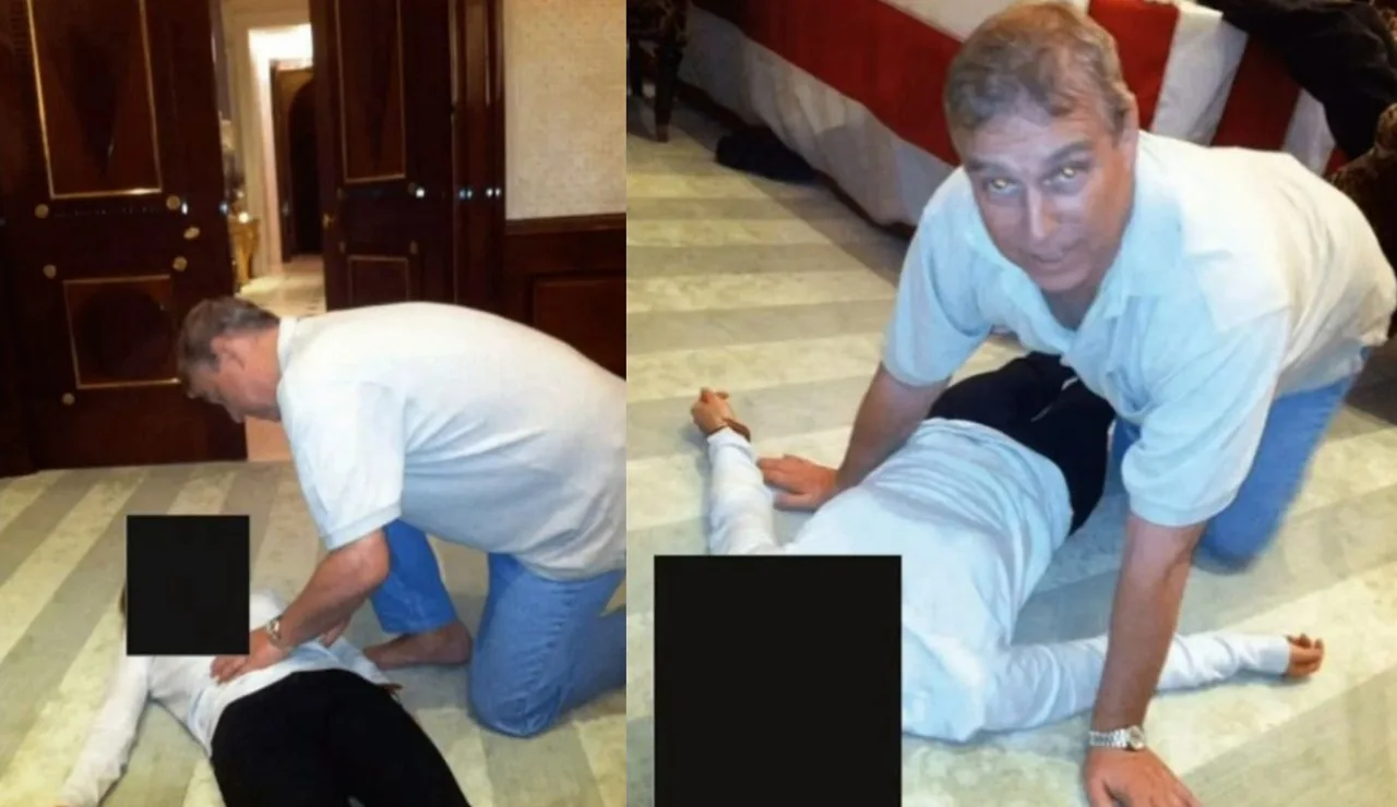 Las imágenes del príncipe Andrés en los archivos de Epstein