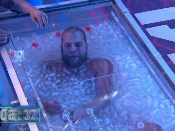  La garra de Eduardo Navarrete entre gritos de dolor en el escapismo con hielo