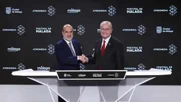 Javier Bardají y Francisco de la Torr - Acuerdo Festival de Málaga con Atresmedia Javier Bardají y Francisco de la Torr - Acuerdo Festival de Málaga con Atresmedia